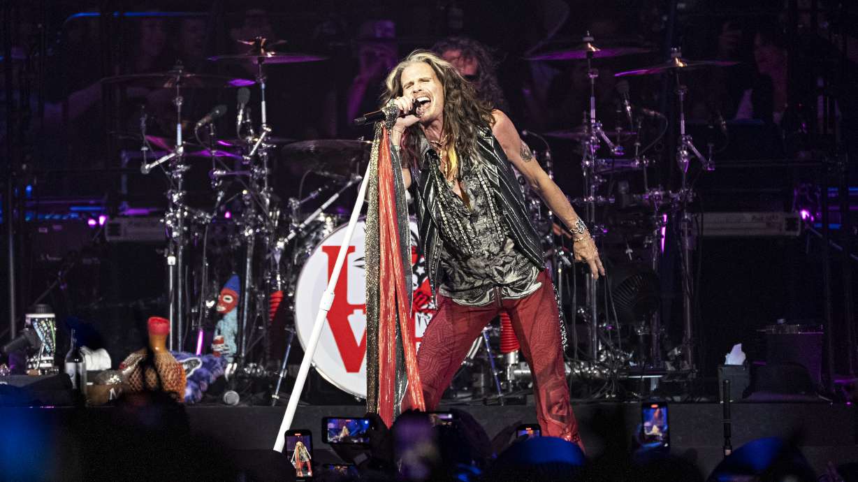 Steven Tyler of Aerosmith performs Sept. 2, 2023, in Philadelphia. The band said Friday that Tyler's voice has been permanently damaged by a vocal cord injury last year and the band will no longer tour.