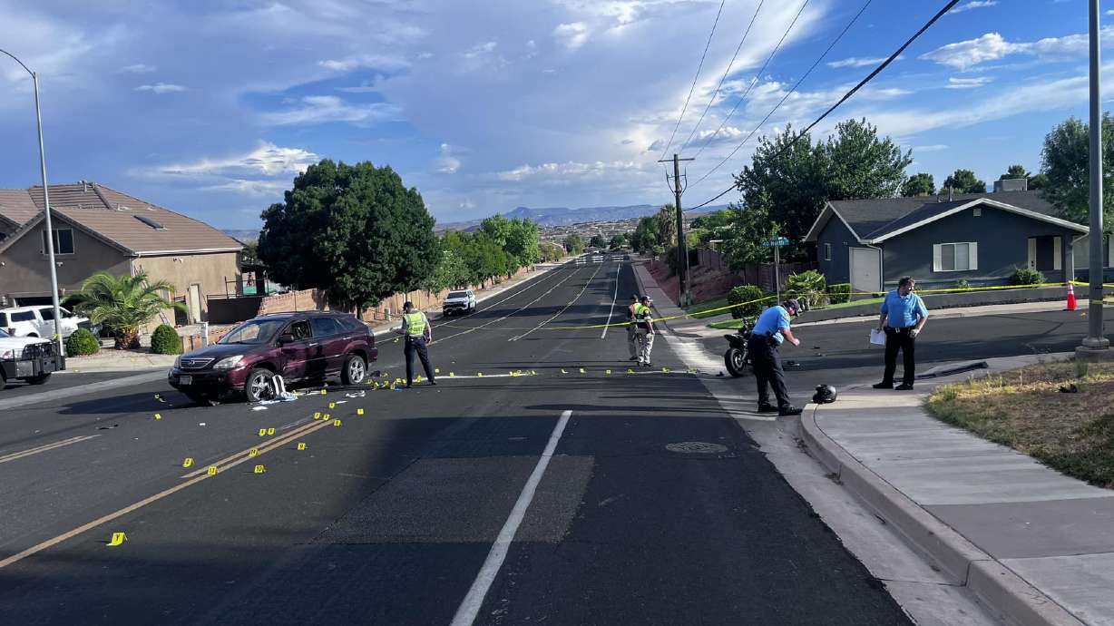 Police are investigating a deadly crash that has shut down a St. George neighborhood road Friday night.