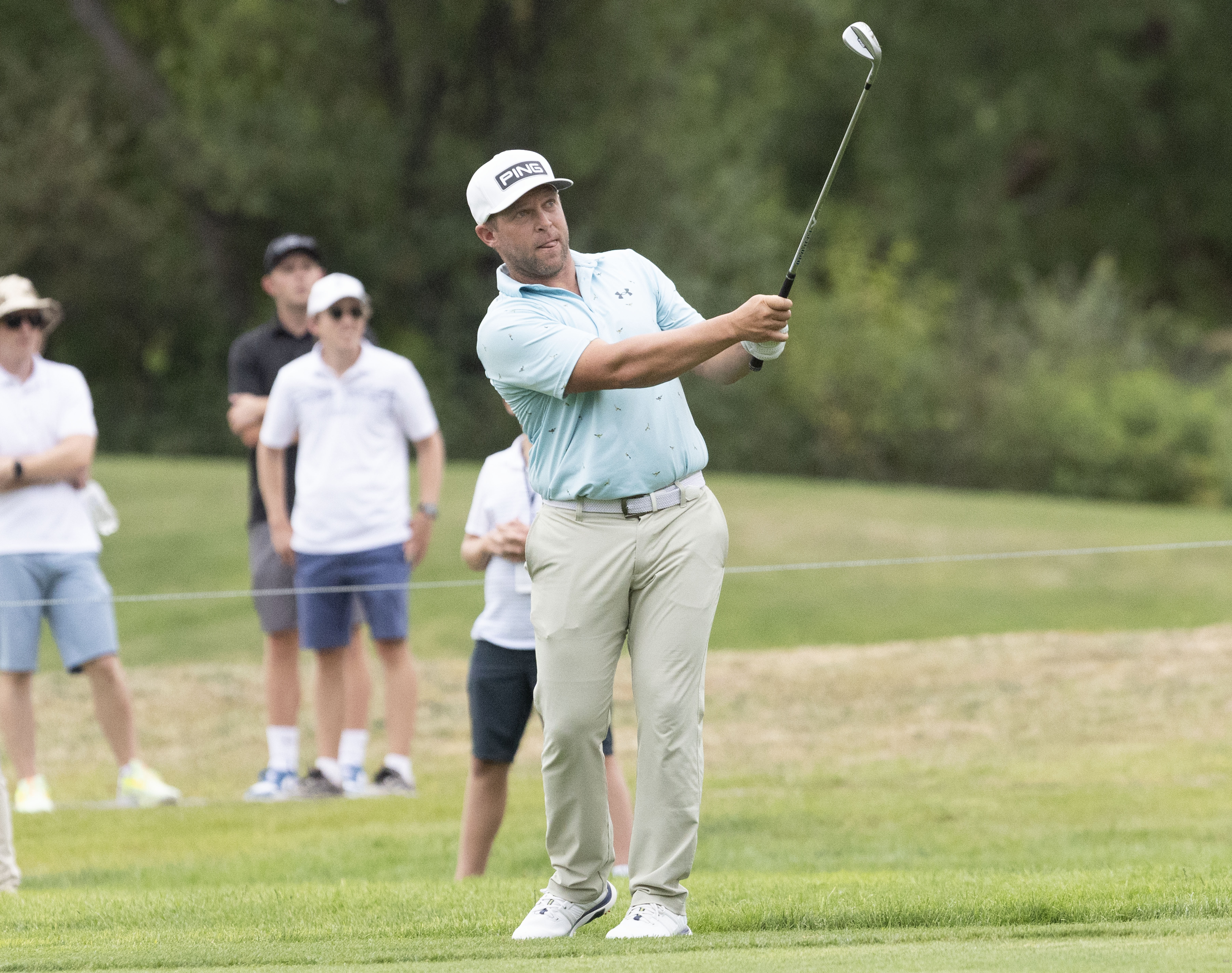 Daniel Summerhays plays the Korn Ferry Tour's Utah Championship at Oakridge Country Club in Farmington on Saturday, Aug. 3, 2024.