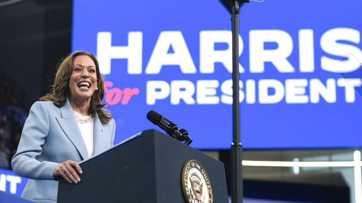 Vice President Kamala Harris speaks July 30 in Atlanta. Several Utahns leaned on their faith in support of Harris during a virtual call hosted by "Latter-day Saints for Harris" on Tuesday.
