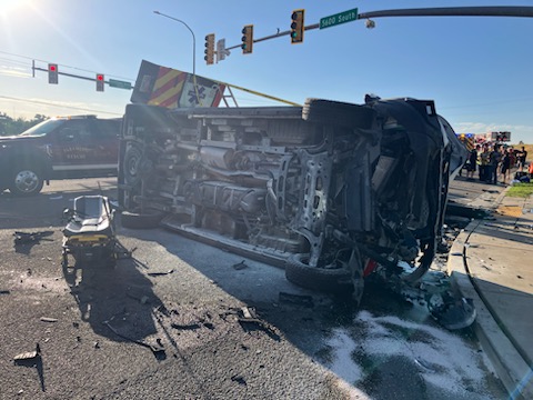 An SUV collided with an ambulance Monday, injuring several people. It happened at the intersection of 5600 S. Harrison Blvd. in South Ogden.