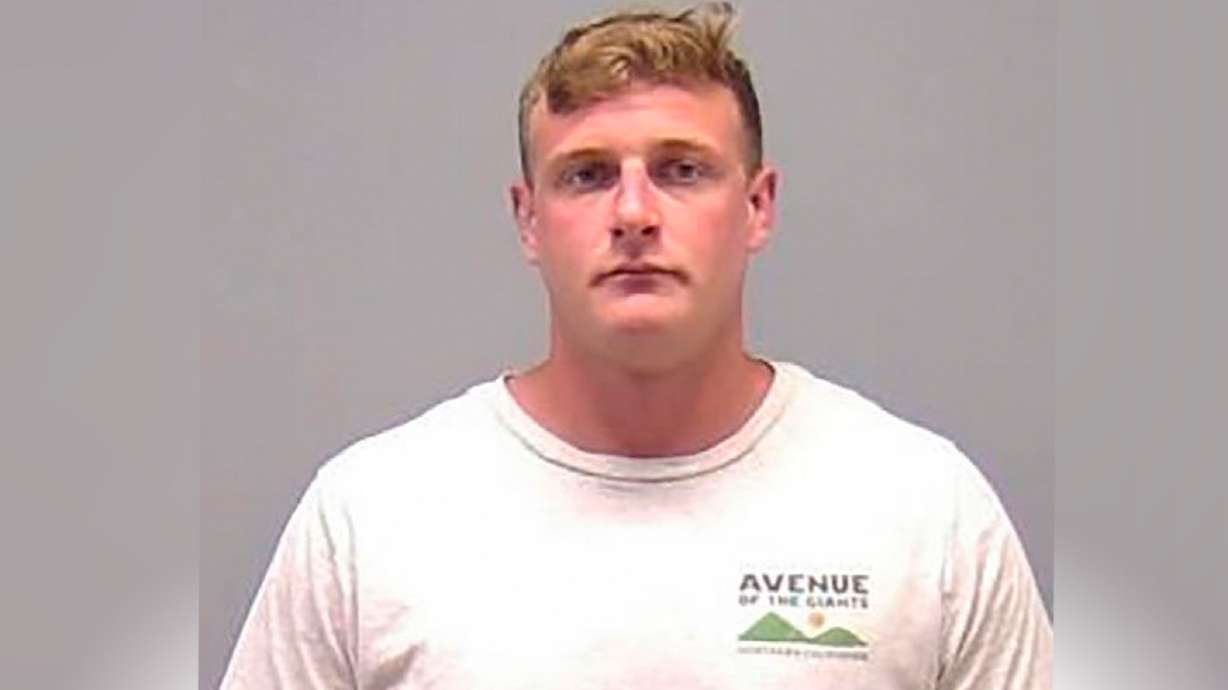 A booking photo of Sean Grayson, on July 17, in Springfield, Ill. Grayson, a former Illinois sheriff’s deputy, has been charged with murder in the fatal shooting of a woman inside her home.