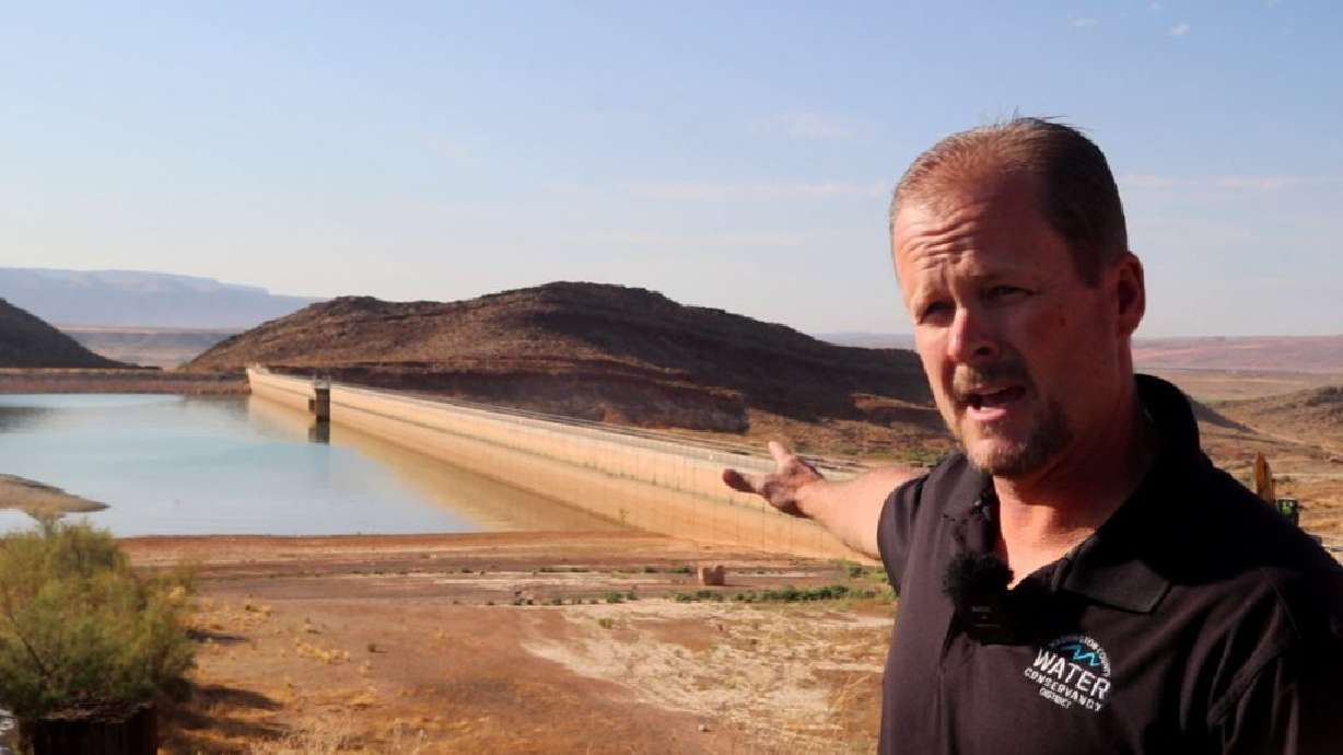 David Jessop, operations manager for the Washington County Water Conservancy District, talks about safety inspections done at the district’s dams following a 4.5 magnitude earthquake, Hurricane, Aug. 2.