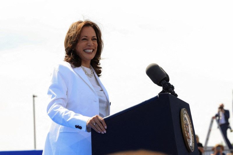 Vice President and Democratic presidential candidate Kamala Harris attends a campaign event in Eau Claire, Wis., Wednesday.