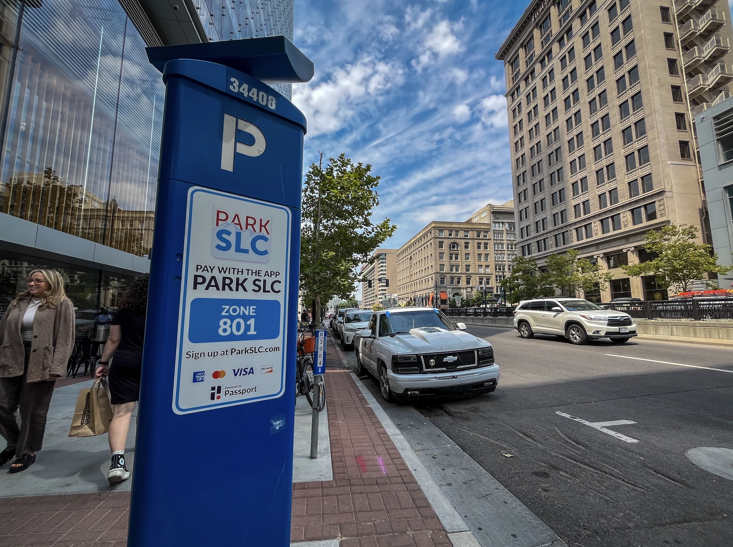 One of the more than 270 parking pay stations in Salt Lake City on Aug. 8, 2024. Salt Lake officials on Tuesday announced another change to the city's parking fee structure that it had made earlier this summer.