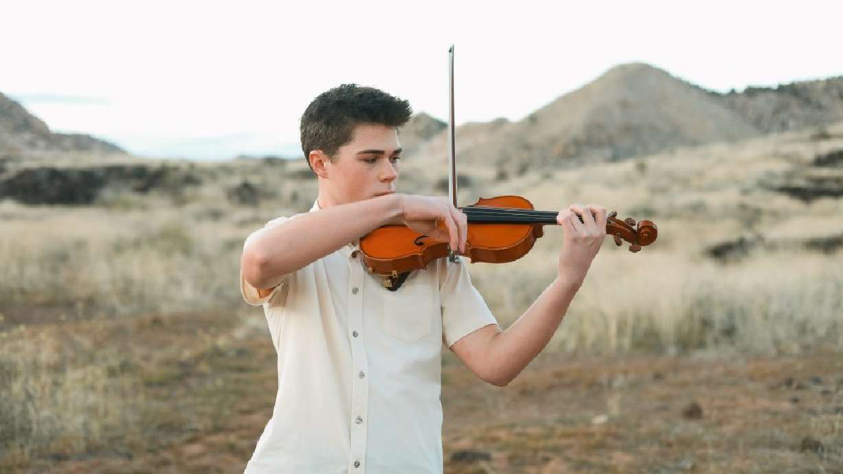 Violinist Emmett Riding raised funds to bring a famous violinist to St. George for a public concert and to mentor other teen musicians, location and date not specified.