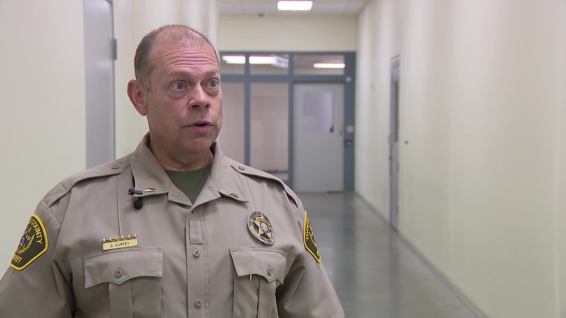 Lt. Darin Durfey talks about the issues and concerns that recent power outages have caused for the Tooele County Detention Center, Thursday in Tooele.