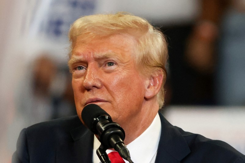 Republican presidential nominee and former President Donald Trump attends a campaign rally in Atlanta, Ga., Aug. 3. Trump appeared to confuse former San Francisco Mayor Willie Brown with former California Gov. Jerry Brown.