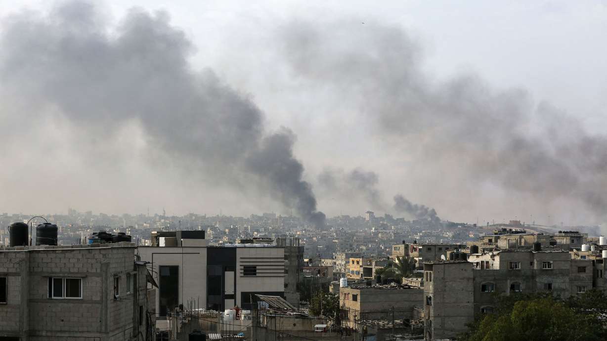 Smoke rises following Israeli strikes in Rafah, Gaza, on May 28. The U.S. is set to provide Israel with $3.5 billion to spend on weapons and military equipment.