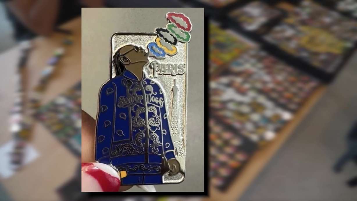The Snoop Dogg Summer Game pin is among the pins made for the 2024 Olympic Games.