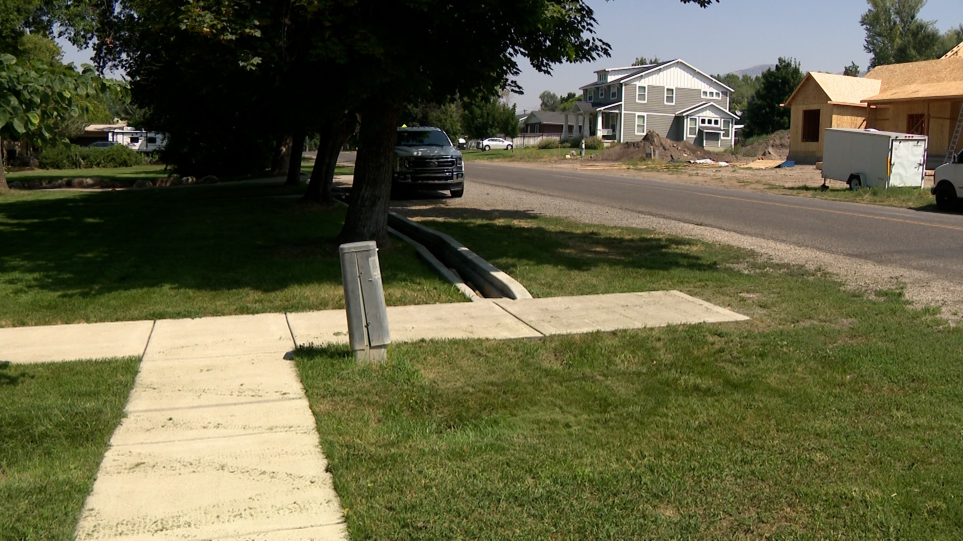 This August photo shows the section of the Providence, Cache County, sidewalk where it currently ends.