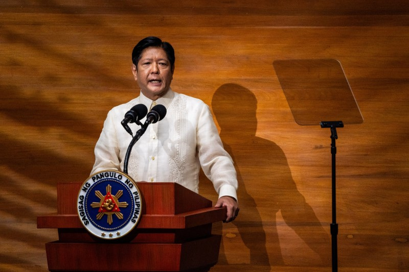 Philippine President Ferdinand Marcos Jr. delivers his third State of the Nation Address at the House of Representatives in Quezon City, Metro Manila, Philippines, July 22.