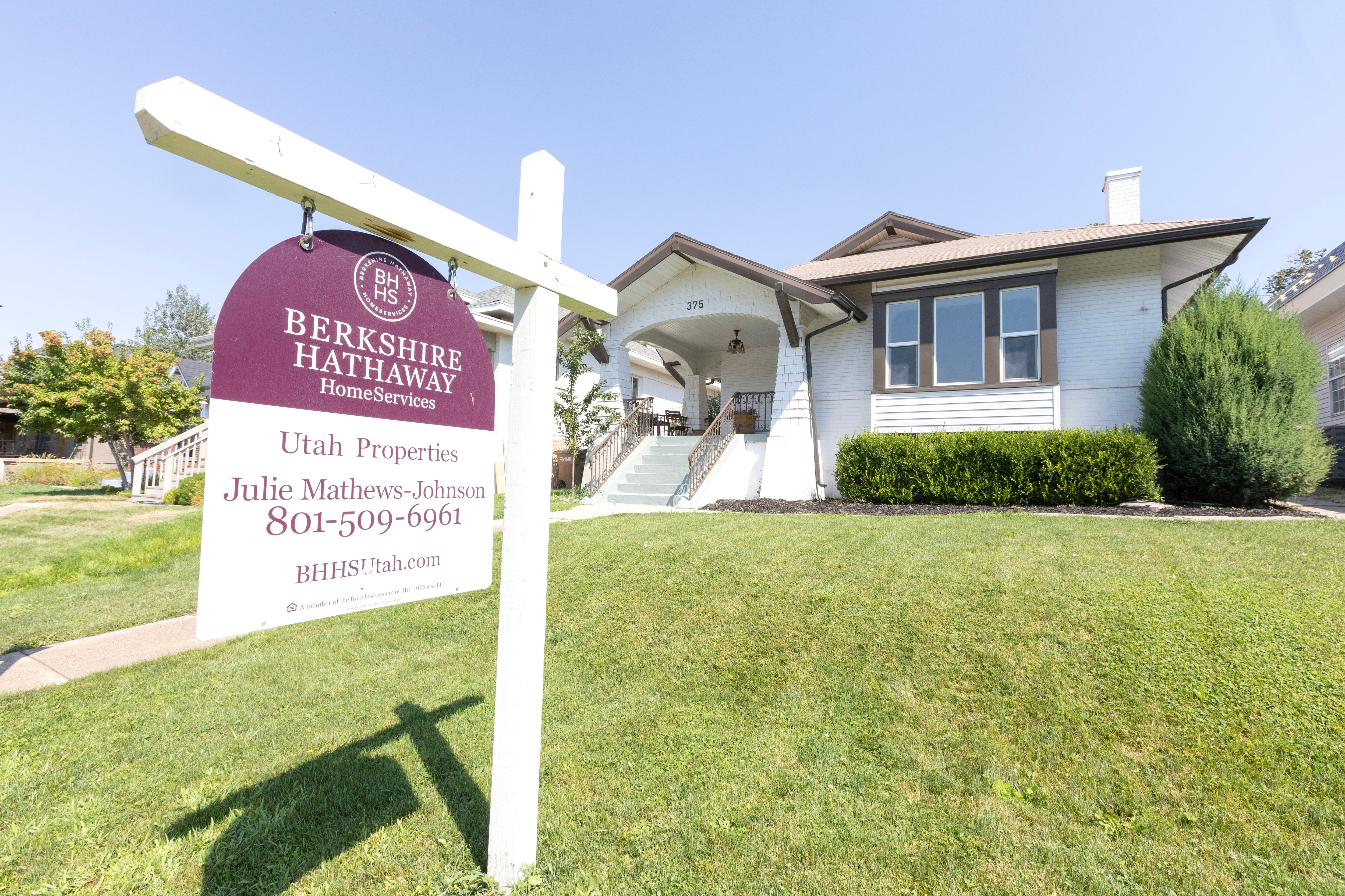 A home for sale in Salt Lake City on July 29. Redfin reports rising home prices and affordability challenges as 4 new cities join the trillion-dollar club.