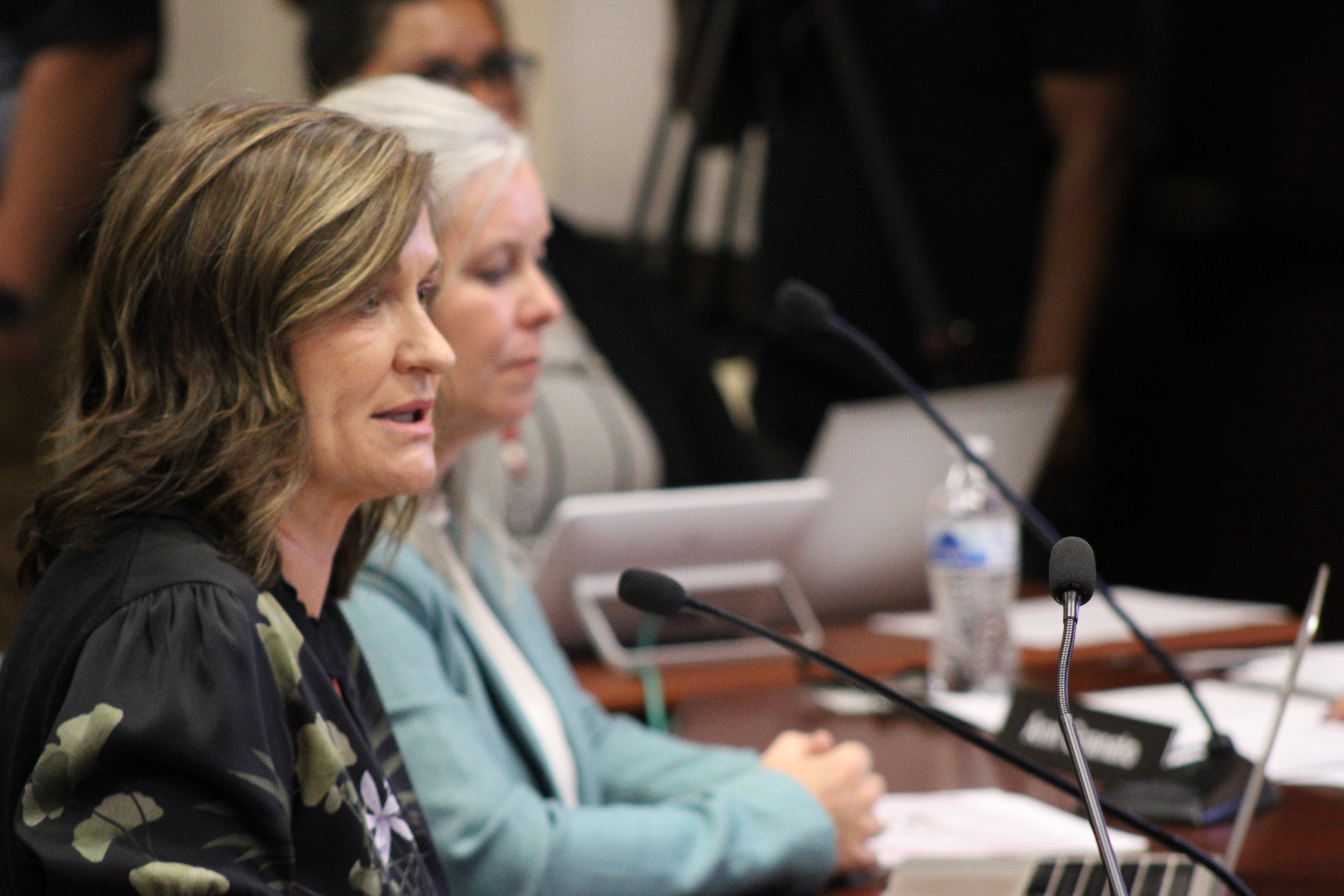 Salt Lake County Mayor Jenny Wilson presents a proposed bond for construction of a new Justice and Accountability Center at the Salt Lake County Government Center in Salt Lake City on Tuesday.