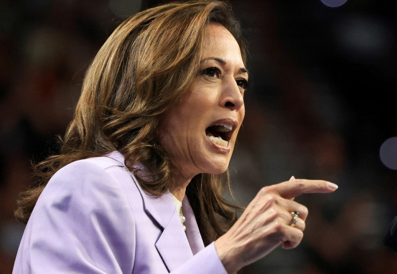 Democratic presidential candidate and Vice President Kamala Harris speaks at an event in Las Vegas, Nev., Saturday. During her campaign for the presidency, she has kept energy executives guessing about her energy policies.