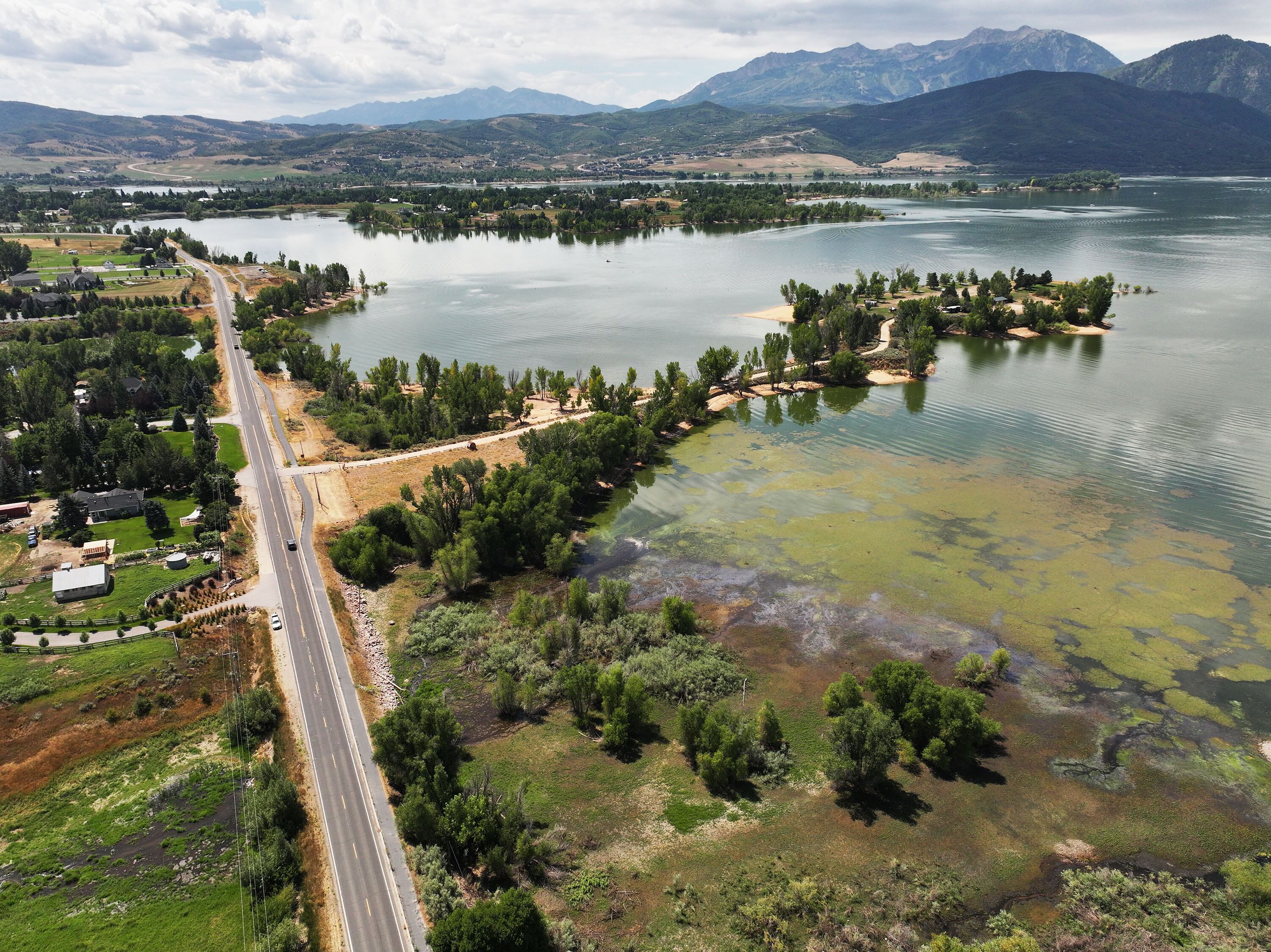 The Middle Fork area at Pineview Reservoir Tuesday. High levels of E. coli have been detected in northern Utah's Pineview Reservoir Middle Fork Inlet area.