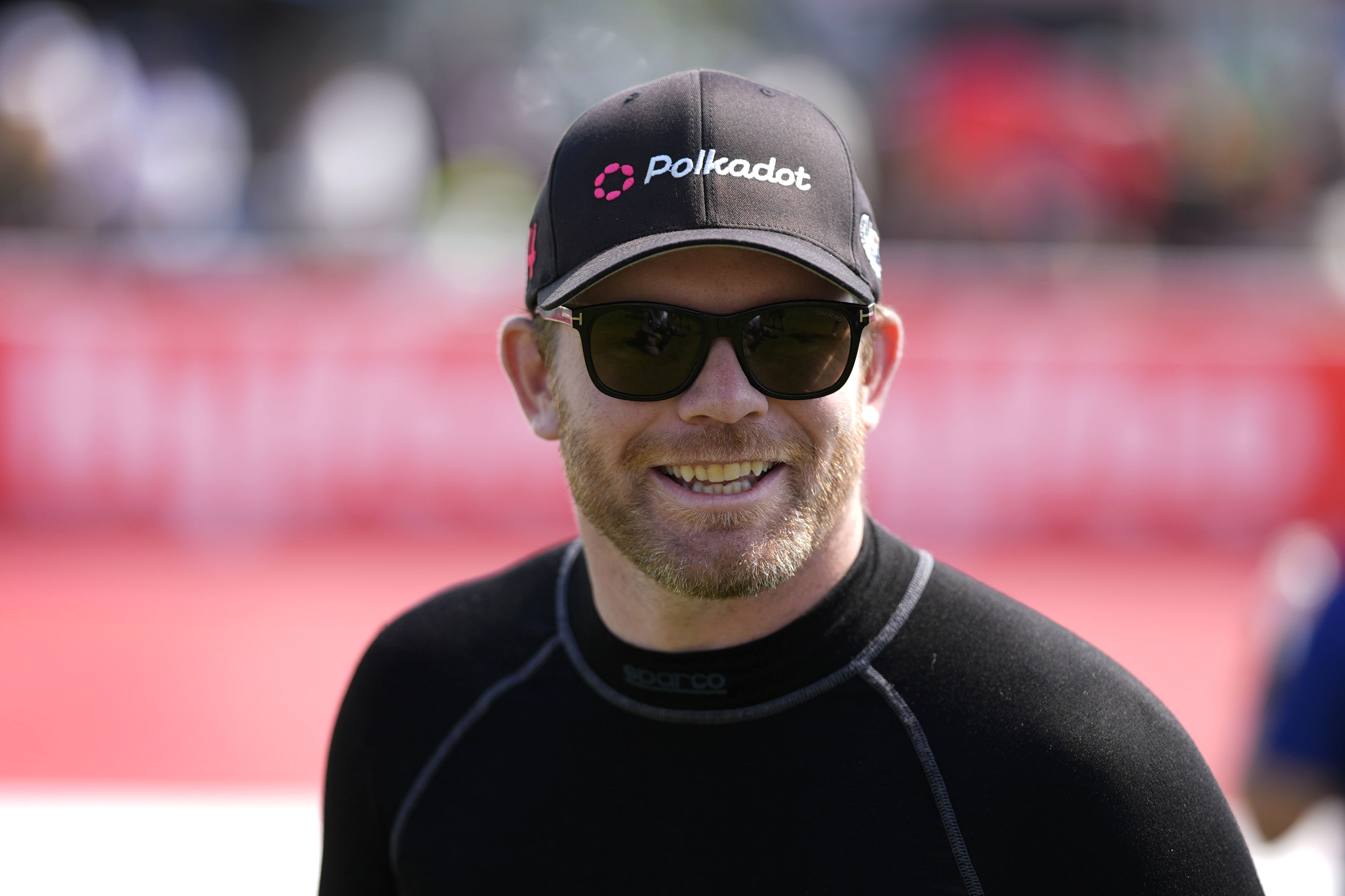 FILE - Conor Daly walks to driver introductions before an IndyCar auto race, Sunday, July 14, 2024, at Iowa Speedway in Newton, Iowa. 