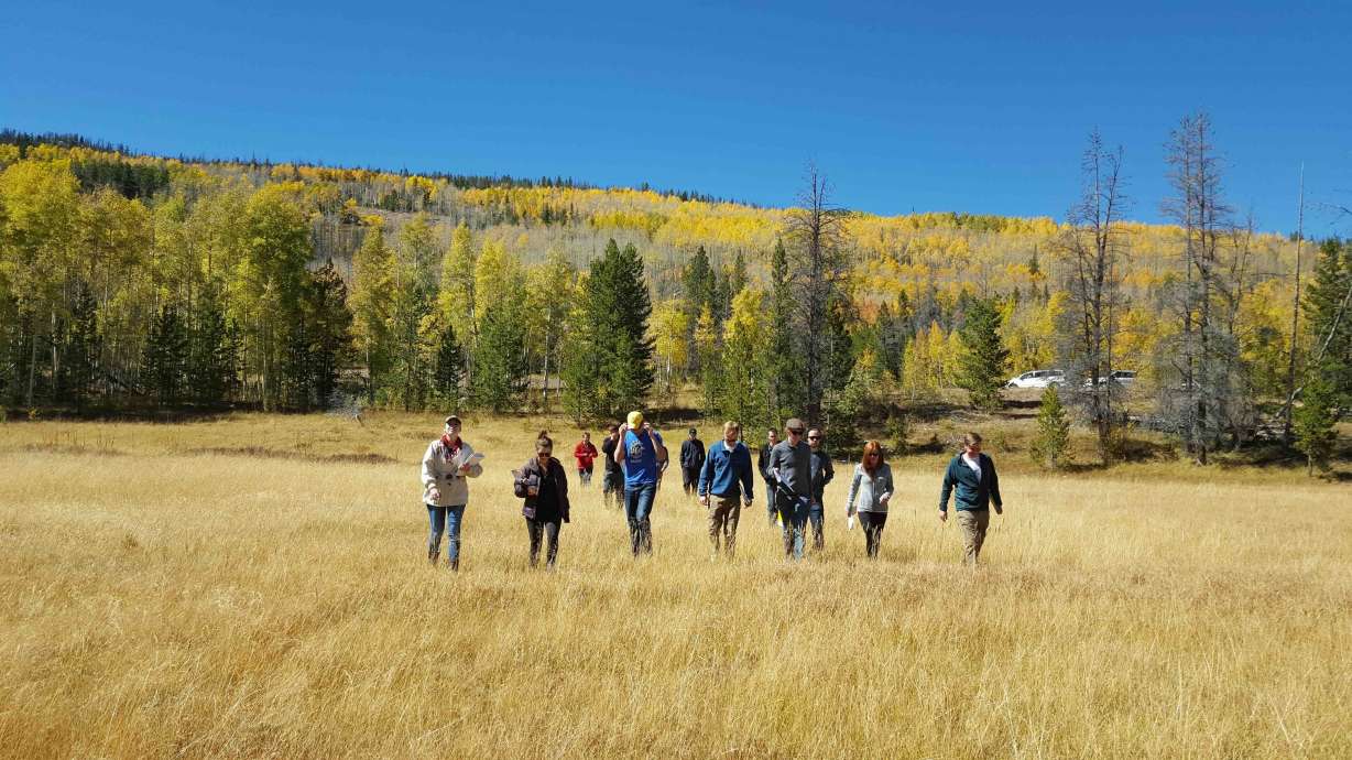 University of Utah students explore Hayden Fork, a glaciated valley in the Uinta Mountains in September 2022. The university on Tuesday announced it has established the School of Environment, Society and Sustainability.