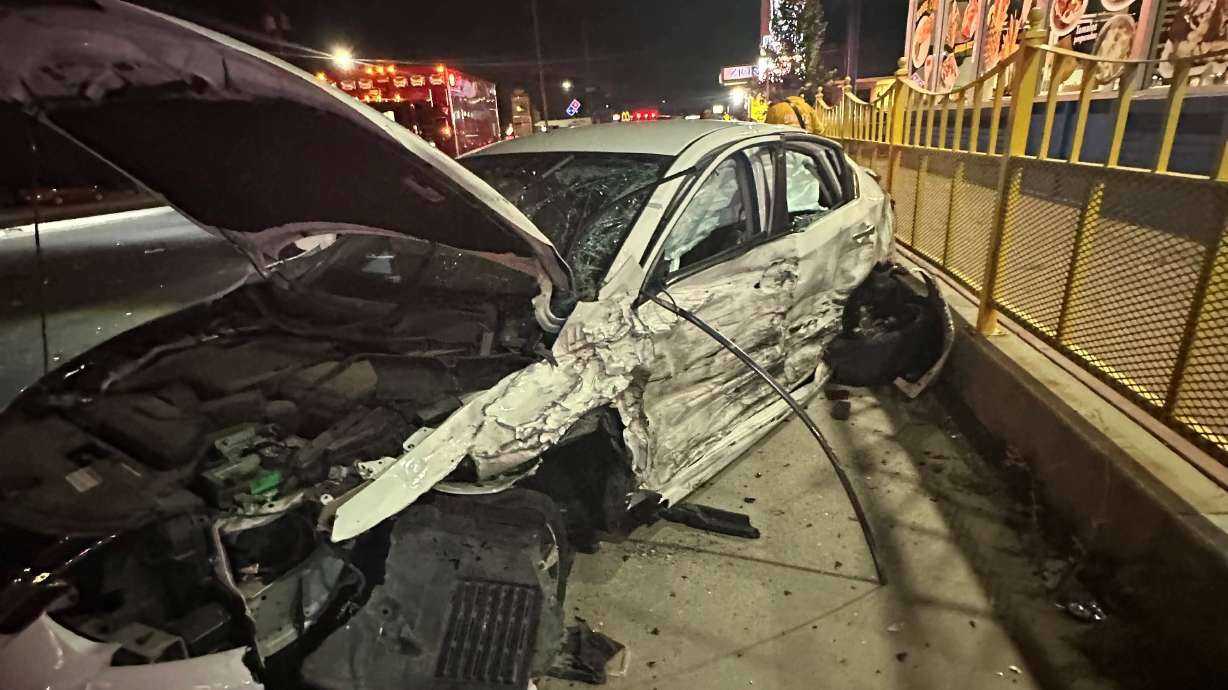 Tamyah Salazar's car is seen after the hit-and-run in Kearns on July 21. Unified police announced Thursday that a man has been arrested for his alleged involvement in the crash that put Salazar in the hospital for several weeks.