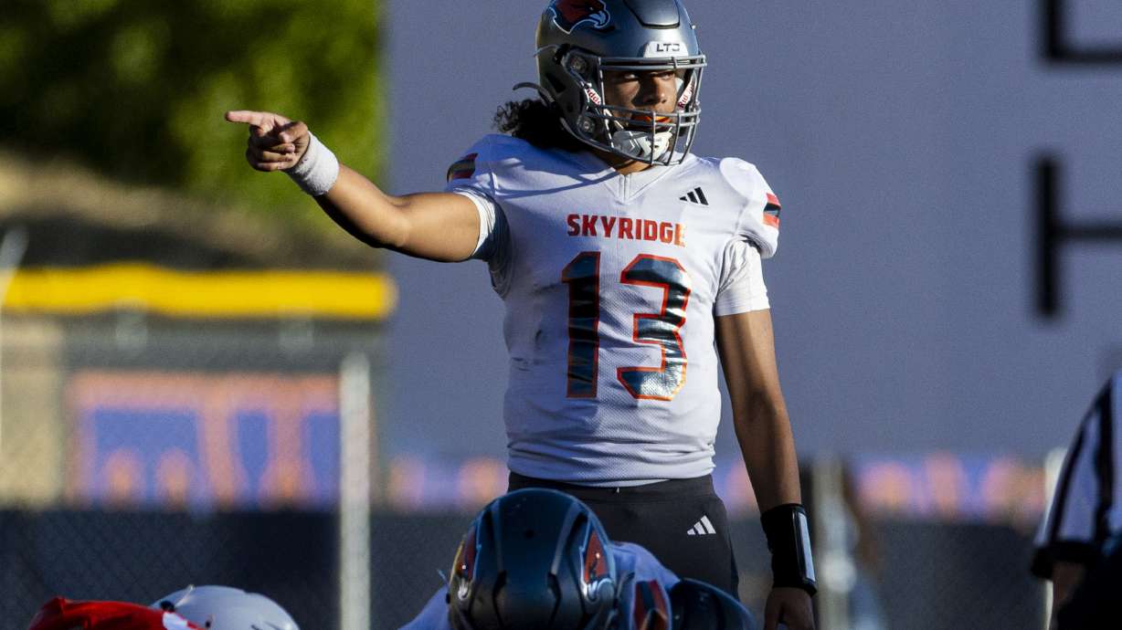 Sky Ridge Football High school football player of the week: Skyridge QB Kaneal Sweetwyne ...