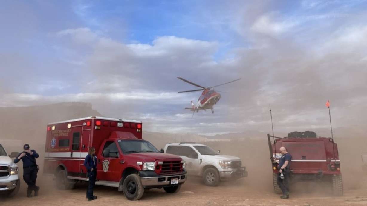 Karen Conner was flown by medical helicopter in April to the St. George Regional Hospital, St. George, on April 23. On Wednesday, Conner reunited with her caregivers.