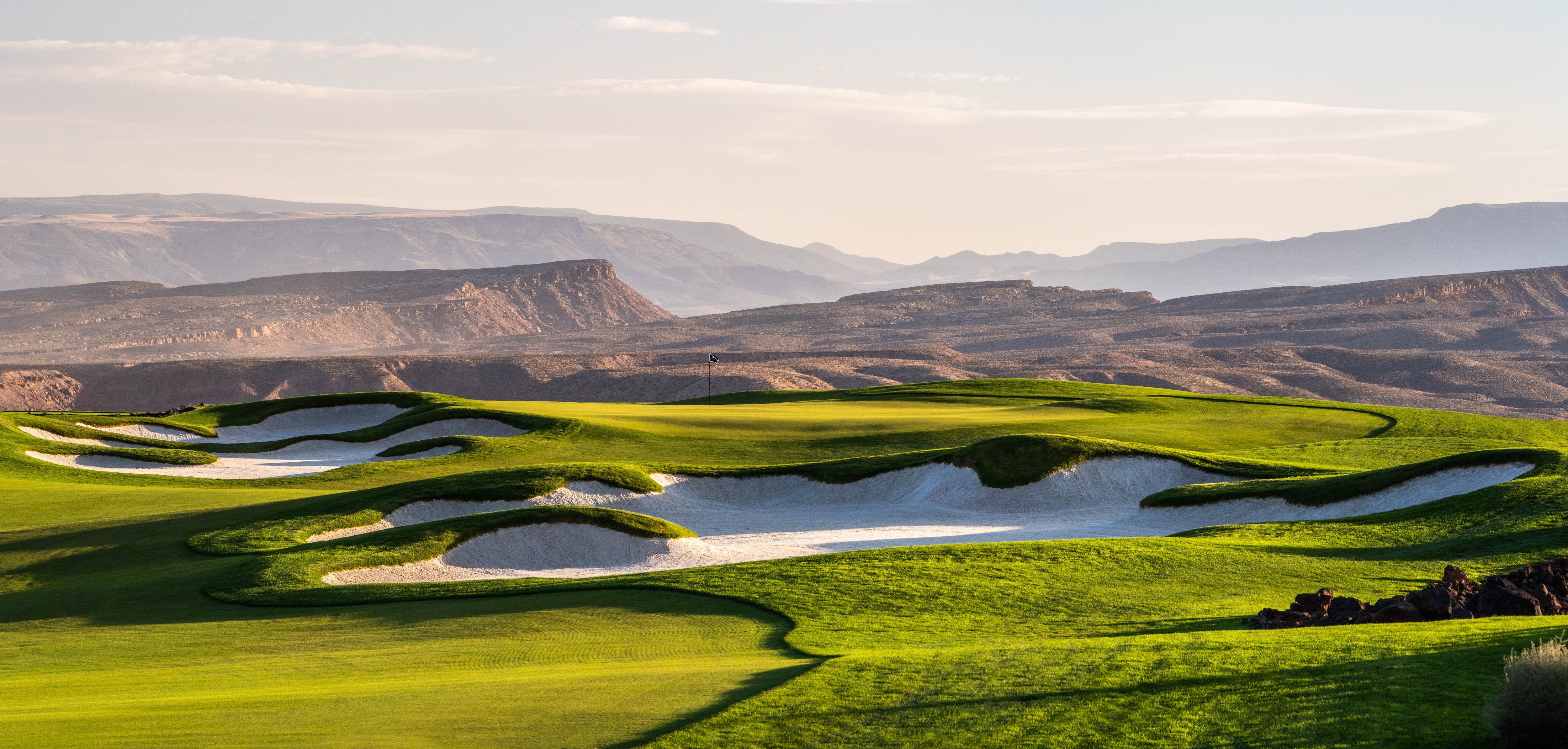 Carved out of black lava rock in the southern Utah desert, the golf course at Black Desert Resort will host a PGA Tournament in October.