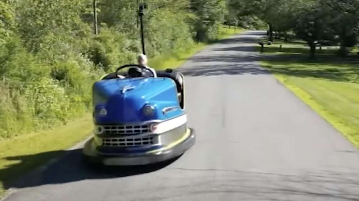 A man fulfills the wish of millions by creating a bumper car that he says can be legally driven on the streets.