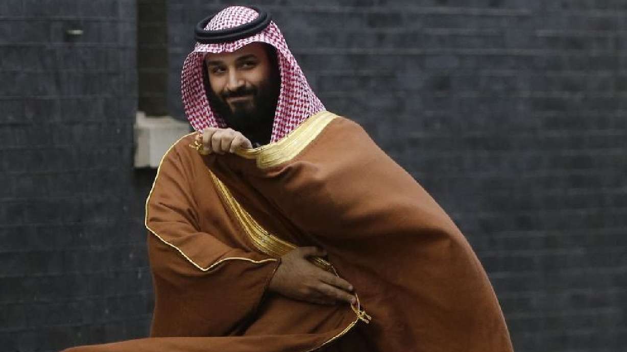 Saudi Crown Prince Mohammed bin Salman arrives outside 10 Downing Street in London, on March 7, 2018. A former Saudi official has alleged the crown prince forged his father's signature.