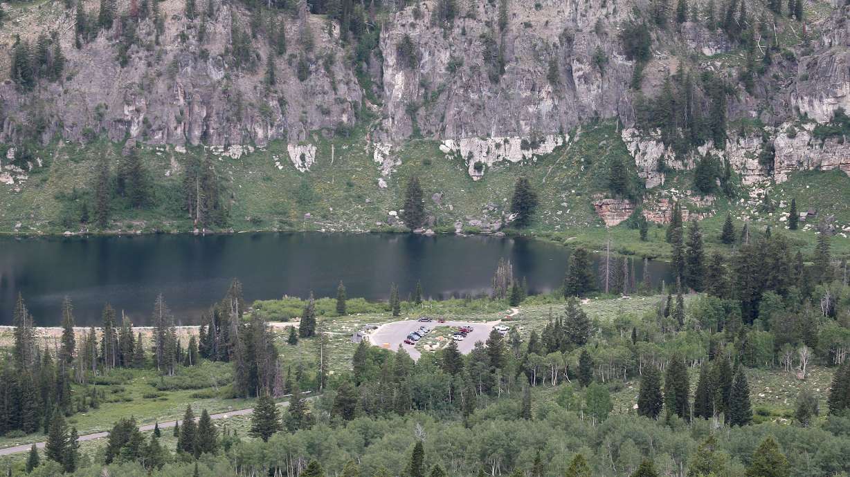 Tony Grove Lake is pictured on July 11, 2013. The popular recreation area will be closed temporarily while biologists tackle a growing invasive aquatic plant species problem.