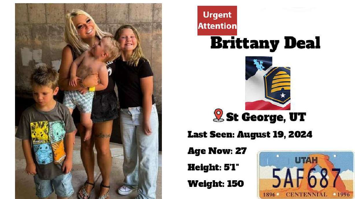 St. George police had been looking for Brittany Etta Deal and her three children since Monday. Police were also looking for David Gene Remley, whom Deal had a protective order against. The mother and children were found safe in Nevada on Tuesday and Remley was taken into custody.