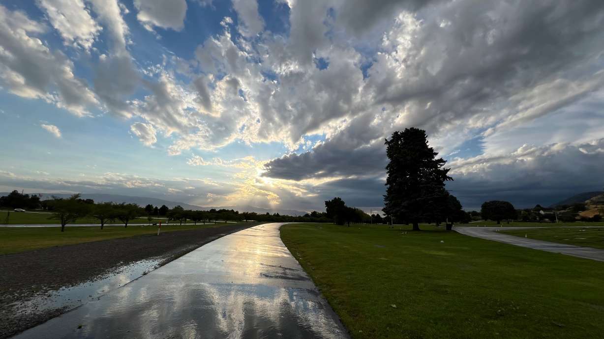 The Murdock Canal Trail is pictured after a severe thunderstorm tore through Utah County on Aug. 13.
