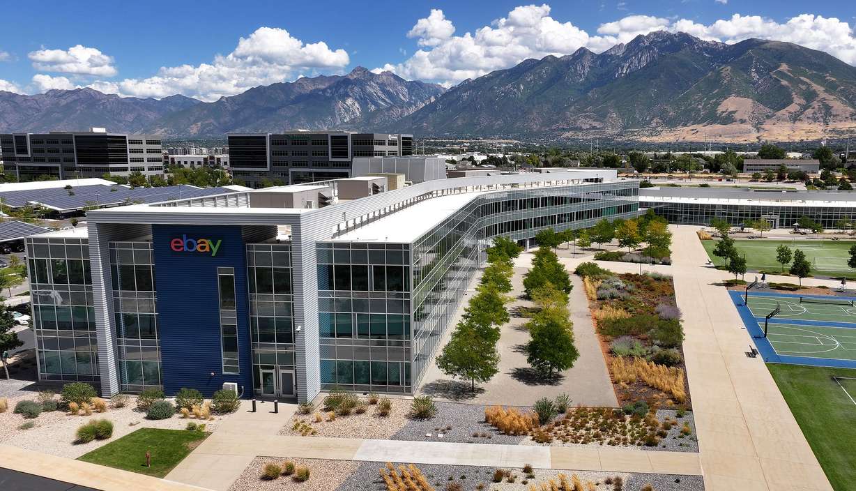 The eBay building in Draper on Tuesday. The Canyons School District board on Tuesday unanimously approved a contract for the $50 million purchase of the eBay headquarters in Draper.