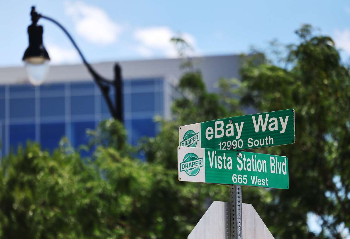 The eBay building in Draper on Tuesday. The Canyons School District board on Tuesday unanimously approved a contract for the $50 million purchase of the eBay headquarters in Draper.