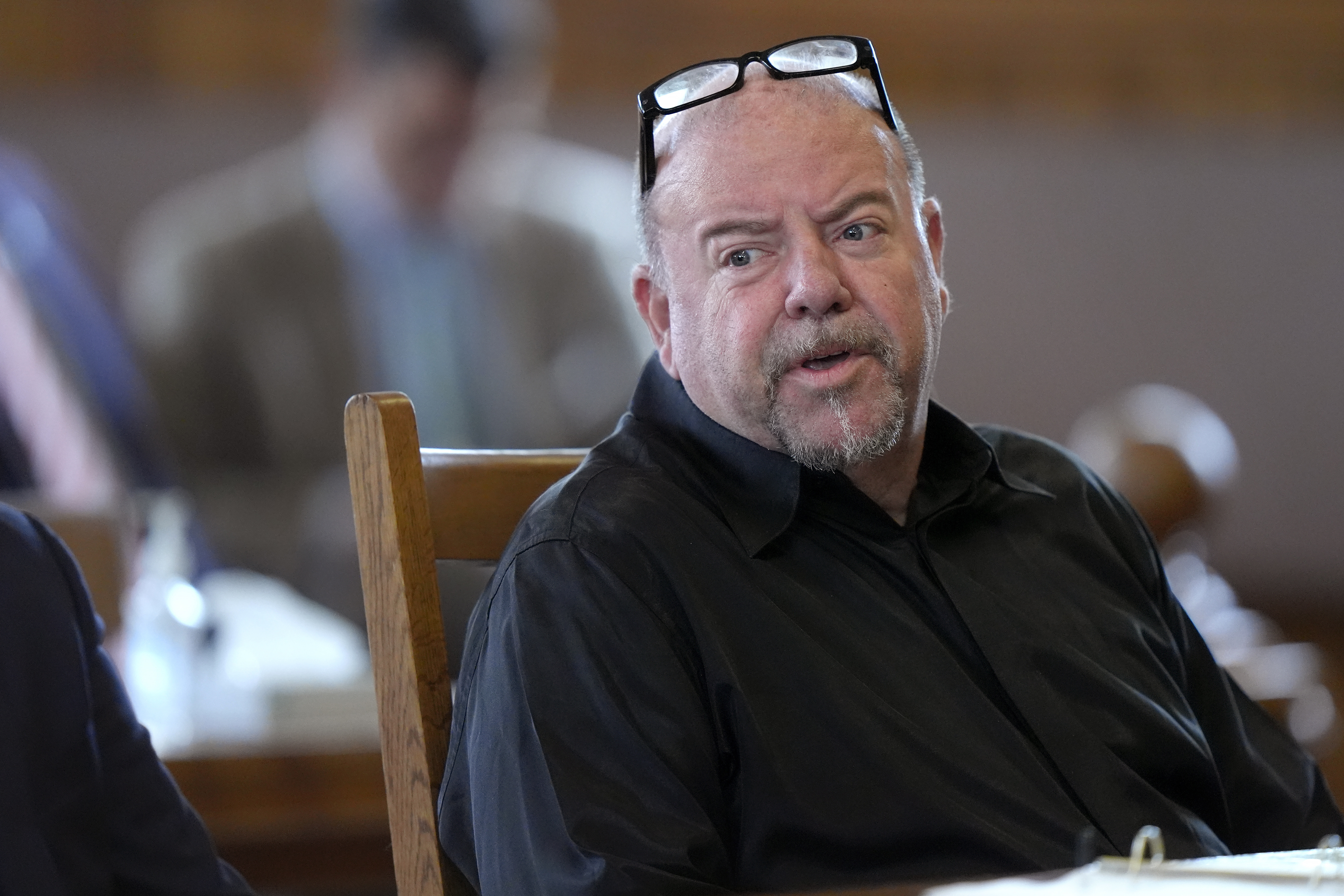 Steve Kramer is seated June 5 at Superior Court, in Laconia, N.H., during his arraignment in connection with charges of voter suppression and impersonating a candidate. Kramer, the political consultant who orchestrated the calls, still faces a proposed $6 million FCC fine, as well as state criminal charges.