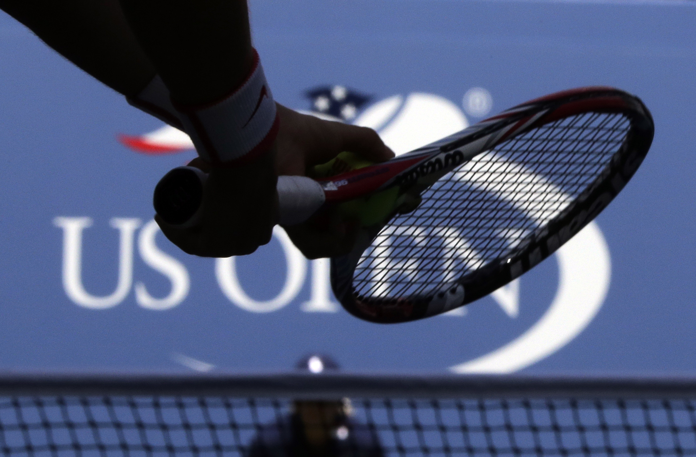FILE - Anna Karolina Schmiedlova, of Slovakia, prepares to serve to Petra Kvitova, of the Czech Republic, during the third round of the U.S. Open tennis tournament, Saturday, Sept. 5, 2015, in New York. 