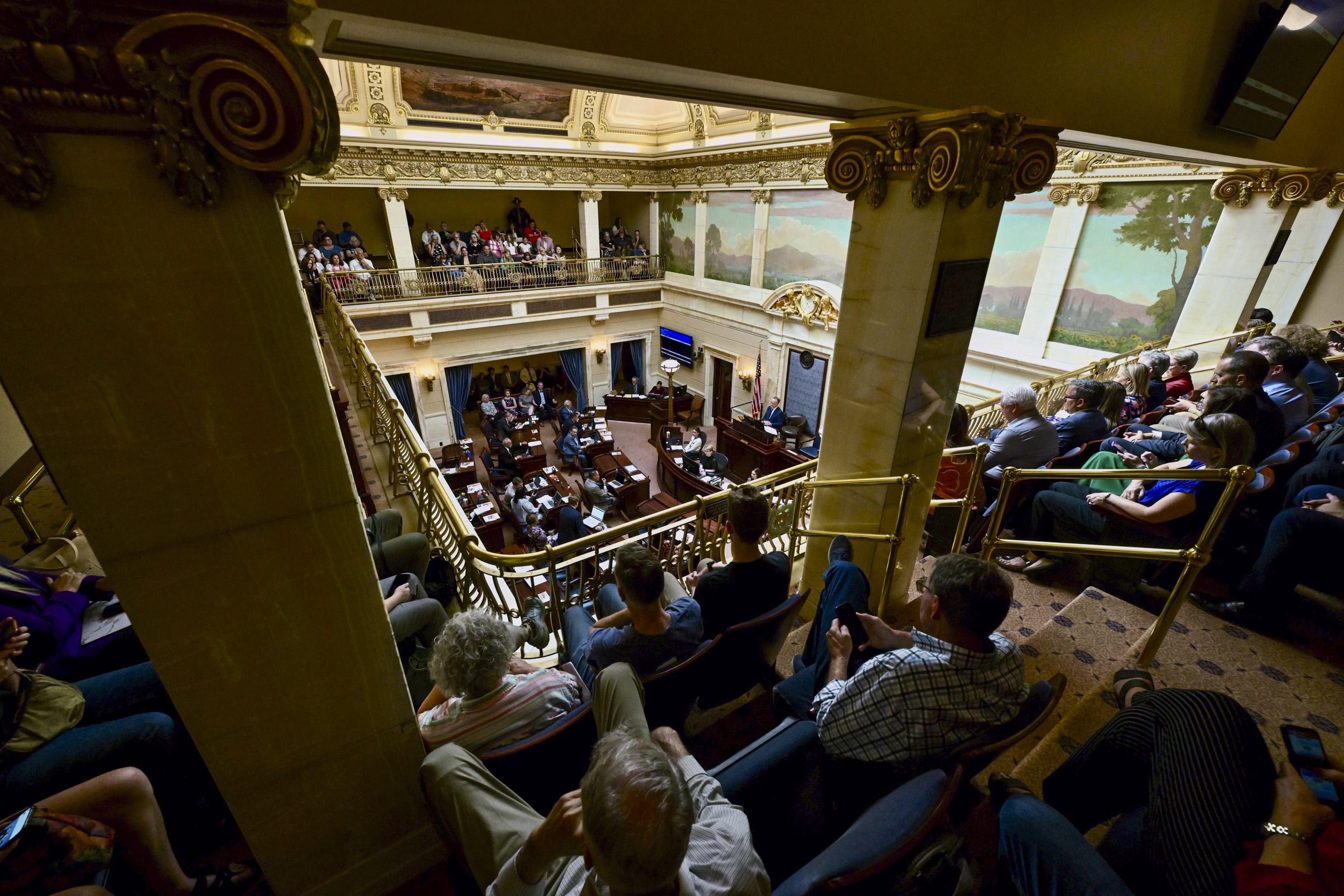 The Utah Senate convenes in a special session to consider a constitutional amendment at the Capitol in Salt Lake City on Wednesday.