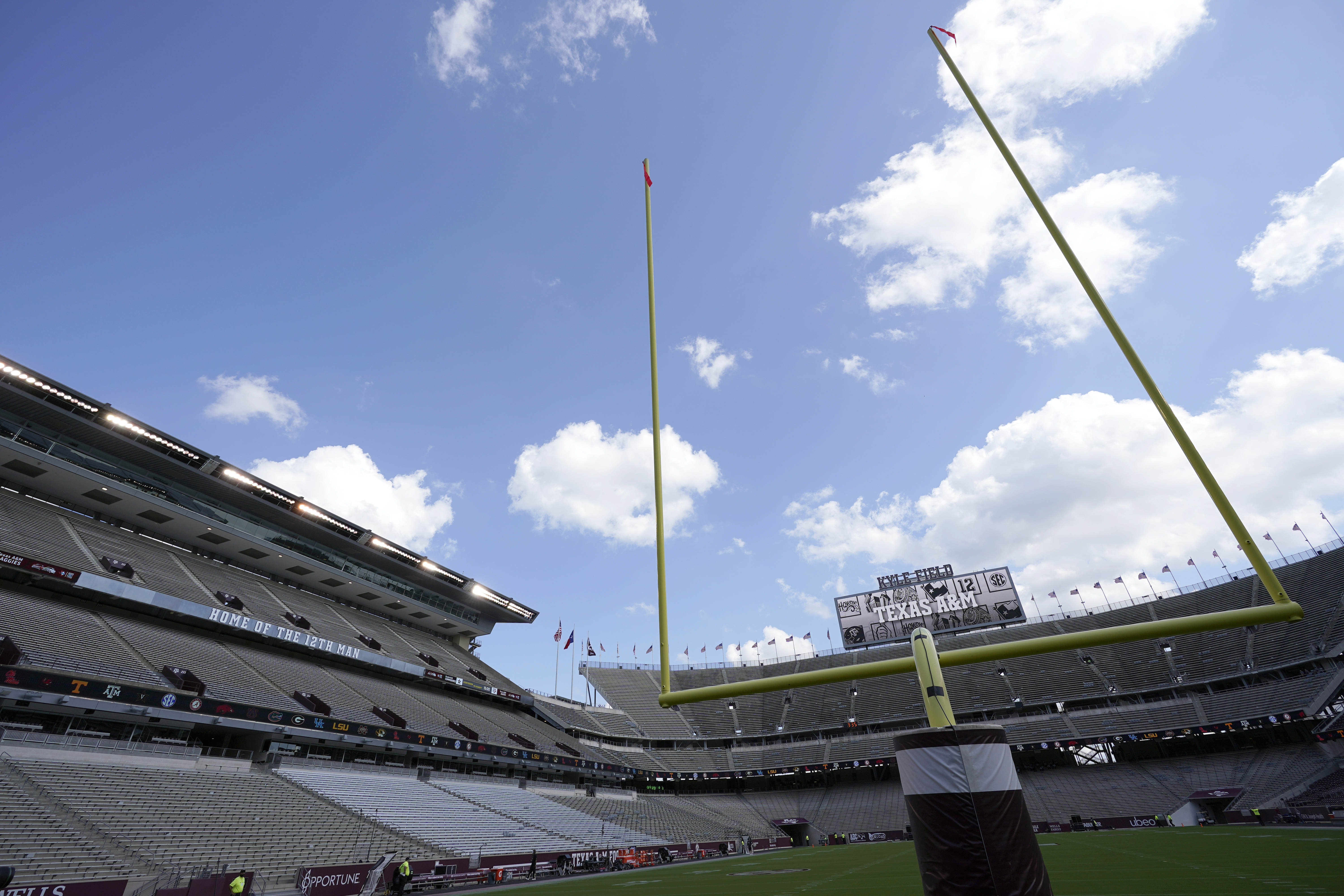 FILE - Kyle Field, home of the Texas A&M football team, is shown before an NCAA college football game against Vanderbilt, Sept. 26, 2020, in College Station, Texas. 