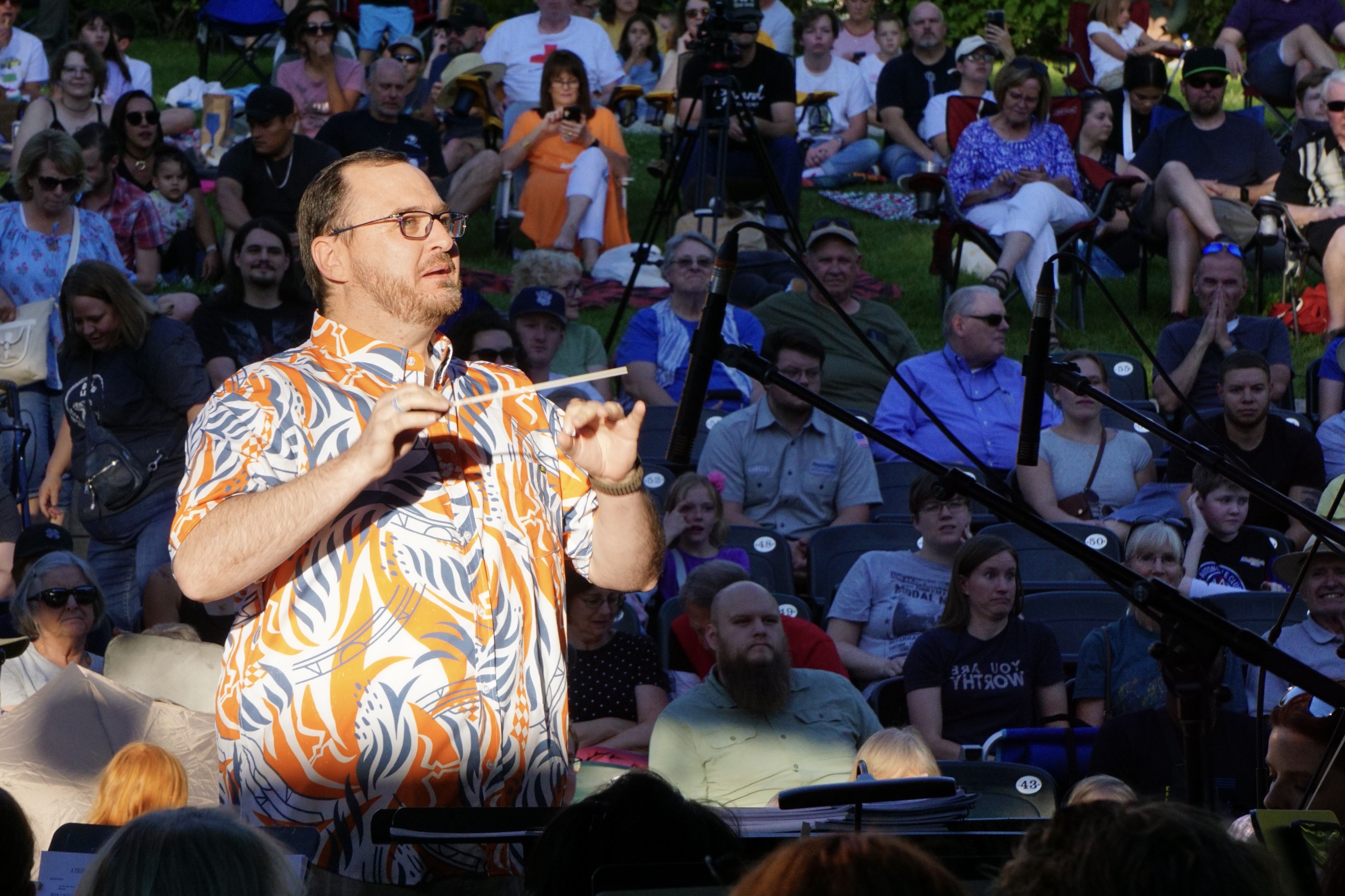 Jonathan Nish, director of the Skyward Symphony, says the group allows him to balance the darkness of his day job as a defense attorney with something more uplifting.