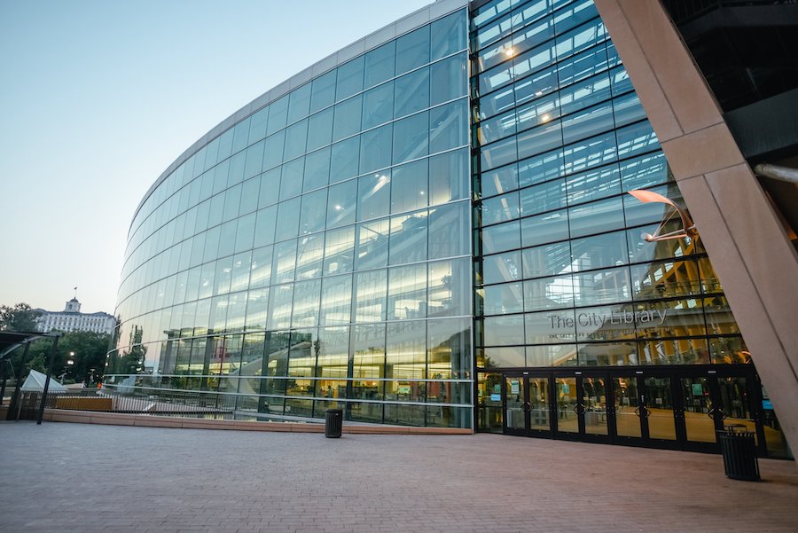 The main branch of the Salt Lake City Public Library is a massive space where the public can check out books and old-school physical media. But the library also offers technology.