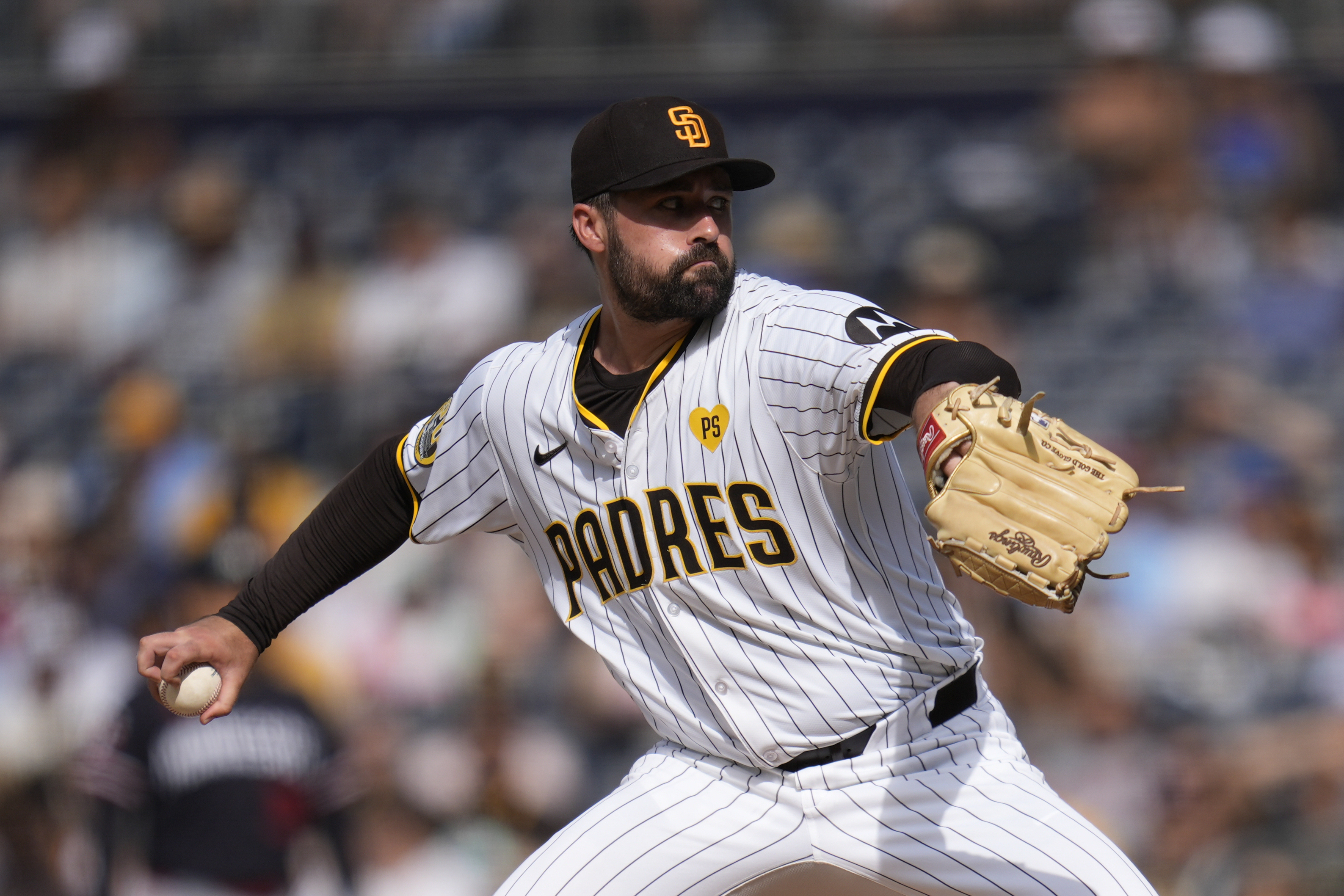 San Diego Padres starting pitcher Matt Waldron works against a Minnesota Twins batter during the second inning of a baseball game Wednesday, Aug. 21, 2024, in San Diego. 
