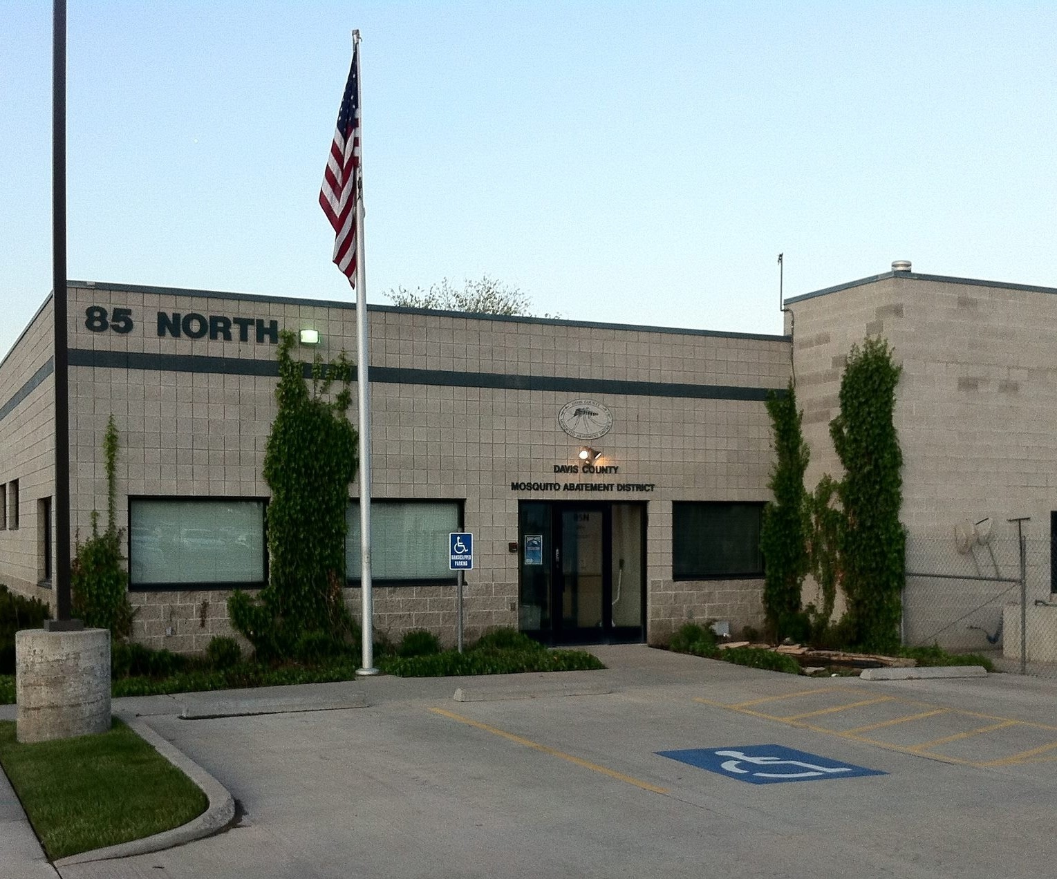 The Davis Mosquito Abatement District building in Kaysville, where a Bountiful man placed a camera in the women's locker room and recorded fellow employees. Gavin Allen Malo, 24, was sentenced to 120 days in jail on Monday.