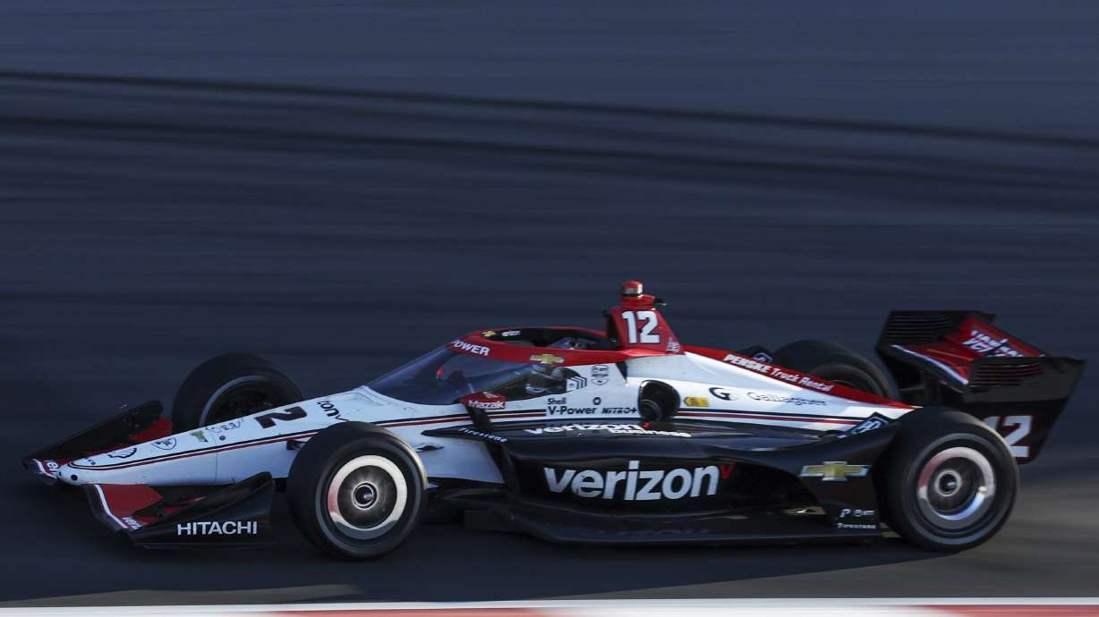 Will Power drives during an IndyCar auto race on Saturday, Aug. 17, 2024, at World Wide Technology Raceway in Madison, Ill.