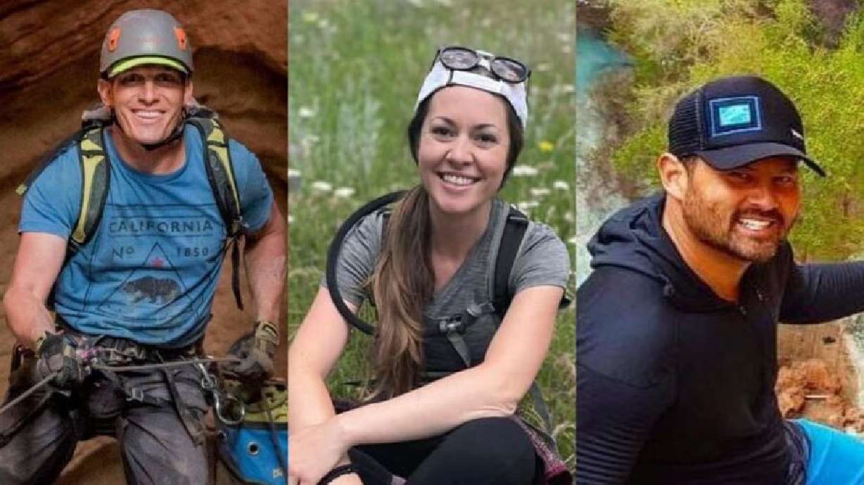 Utahns David Bell (left), Jeannine Skinner and Pete On (right) all drowned on a canyoneering trip in the Sierra Nevada mountains Friday.