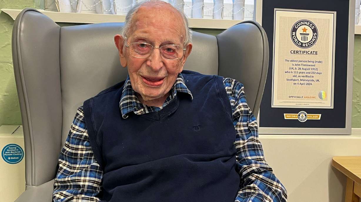John Alfred Tinniswood was declared the oldest living man by Guinness World Records in April.