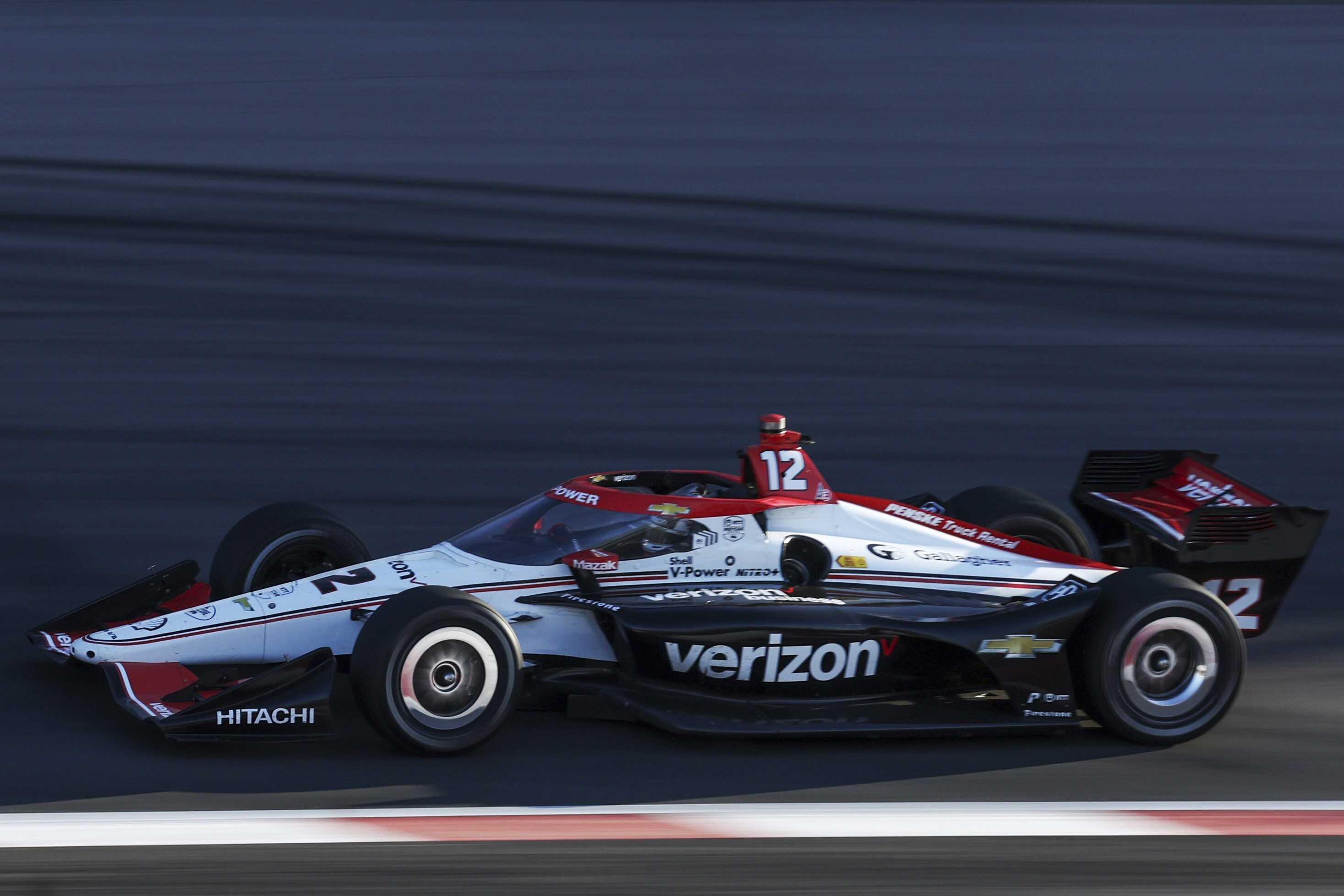 Will Power drives during an IndyCar auto race on Saturday, Aug. 17, 2024, at World Wide Technology Raceway in Madison, Ill.