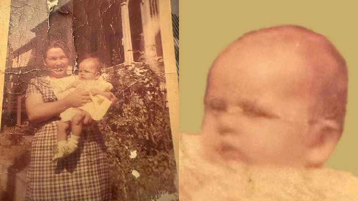 Pansy Jones, left, holding her baby, Ellen May Jones in 1965, who was beat to death that same year. Jones and her boyfriend went to prison for the role they played in her death.