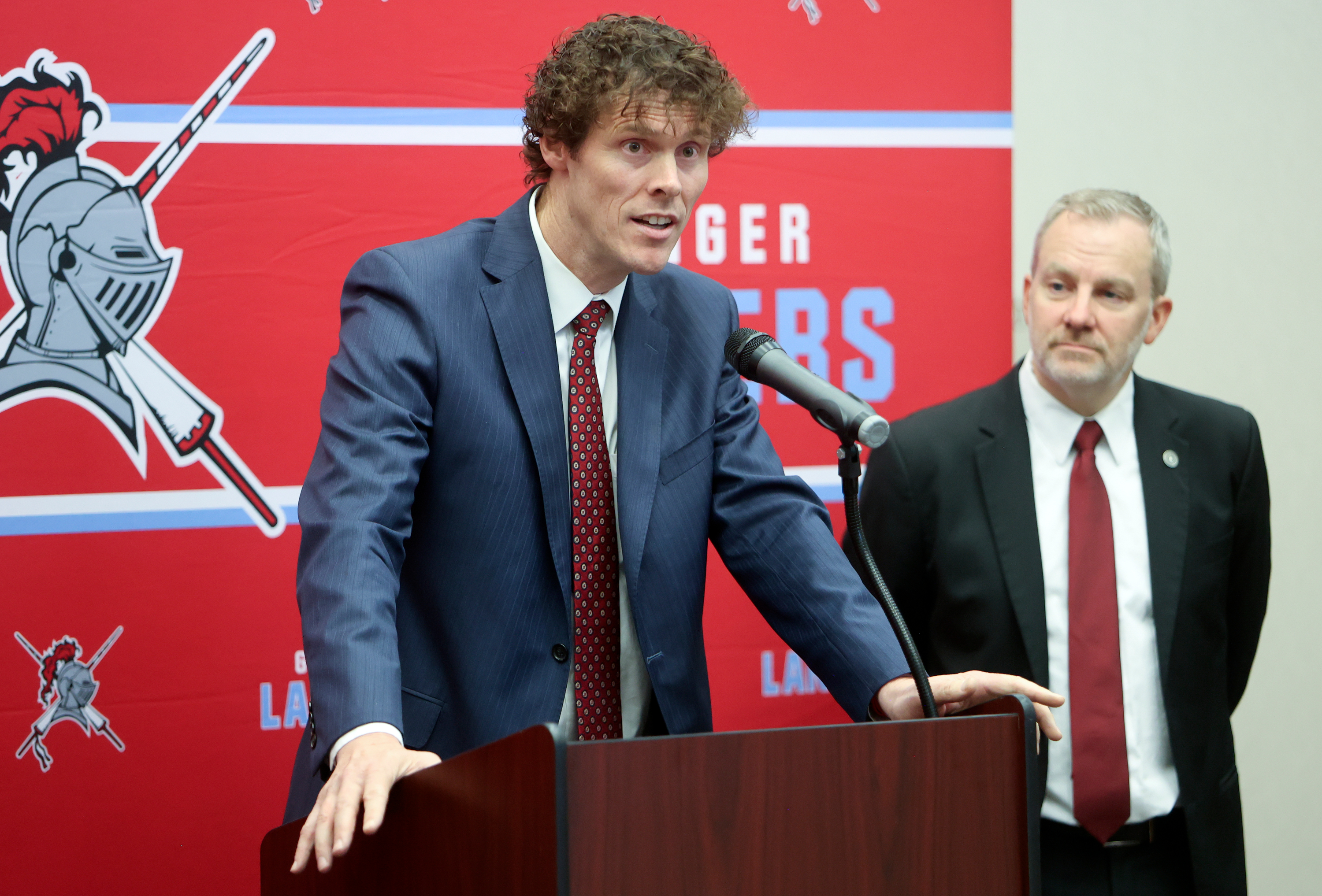 Granger High School Principal Tyler Howe talks about banning cellphones during school hours during a press conference at Granger High School in West Valley City on Monday.