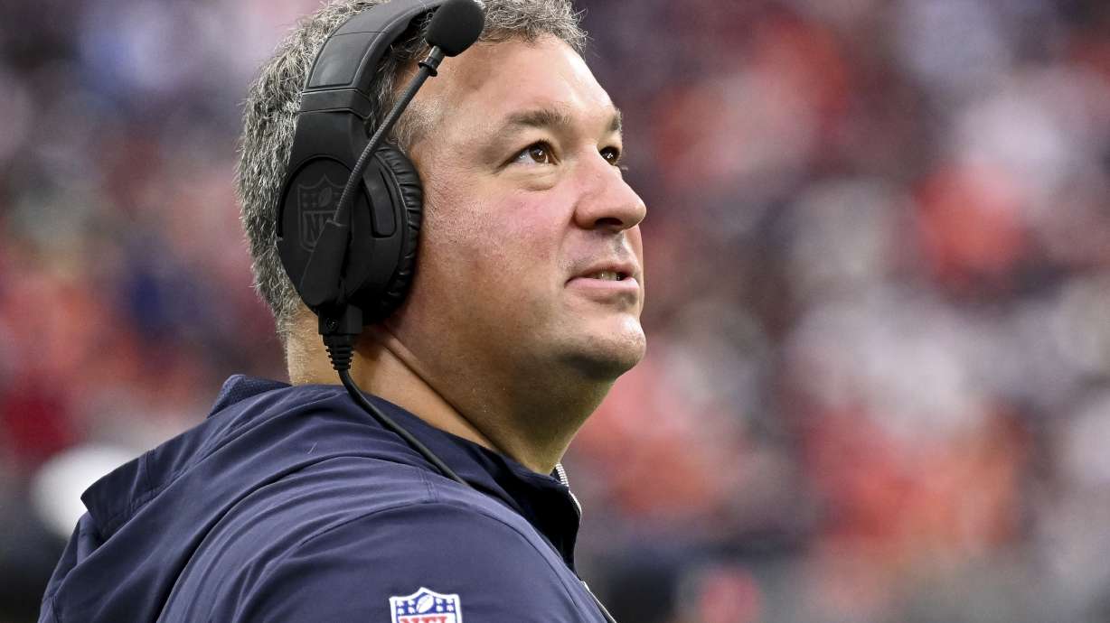 FILE - Houston Texans linebacker coach Chris Kiffin looks on during an NFL football game against the Denver Broncos, Dec 3, 2023, in Houston.