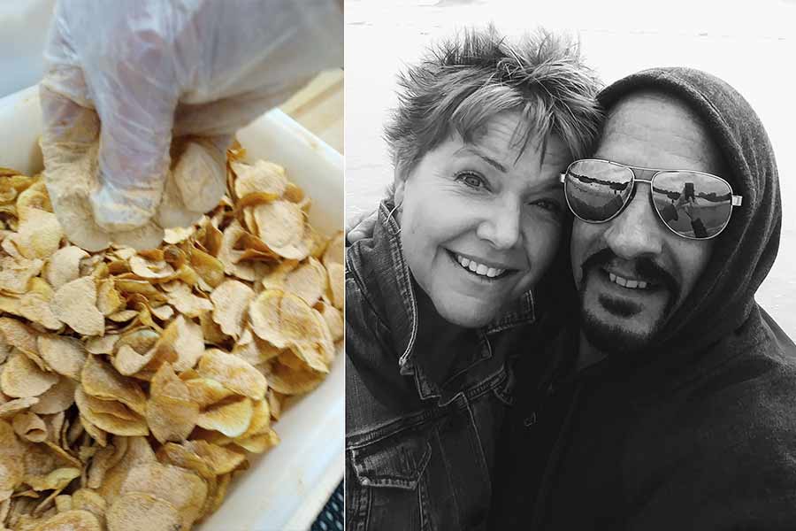 Joanna and Don Tarner, right, are the owners of Atomic Potato Chip Company in Arco, Idaho.