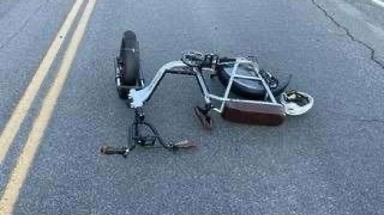 Three teens on an electric bike were struck after turning in front of an Acura RDX on Monday night.